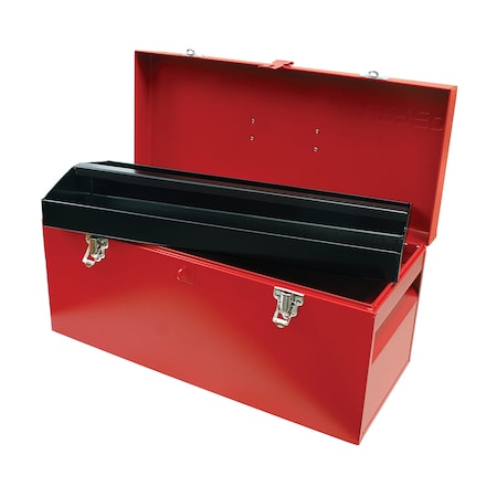 Urrea Tool Box, Steel, Red, 20 in W x 8-1/2 in D x 9-1/2 in H D6